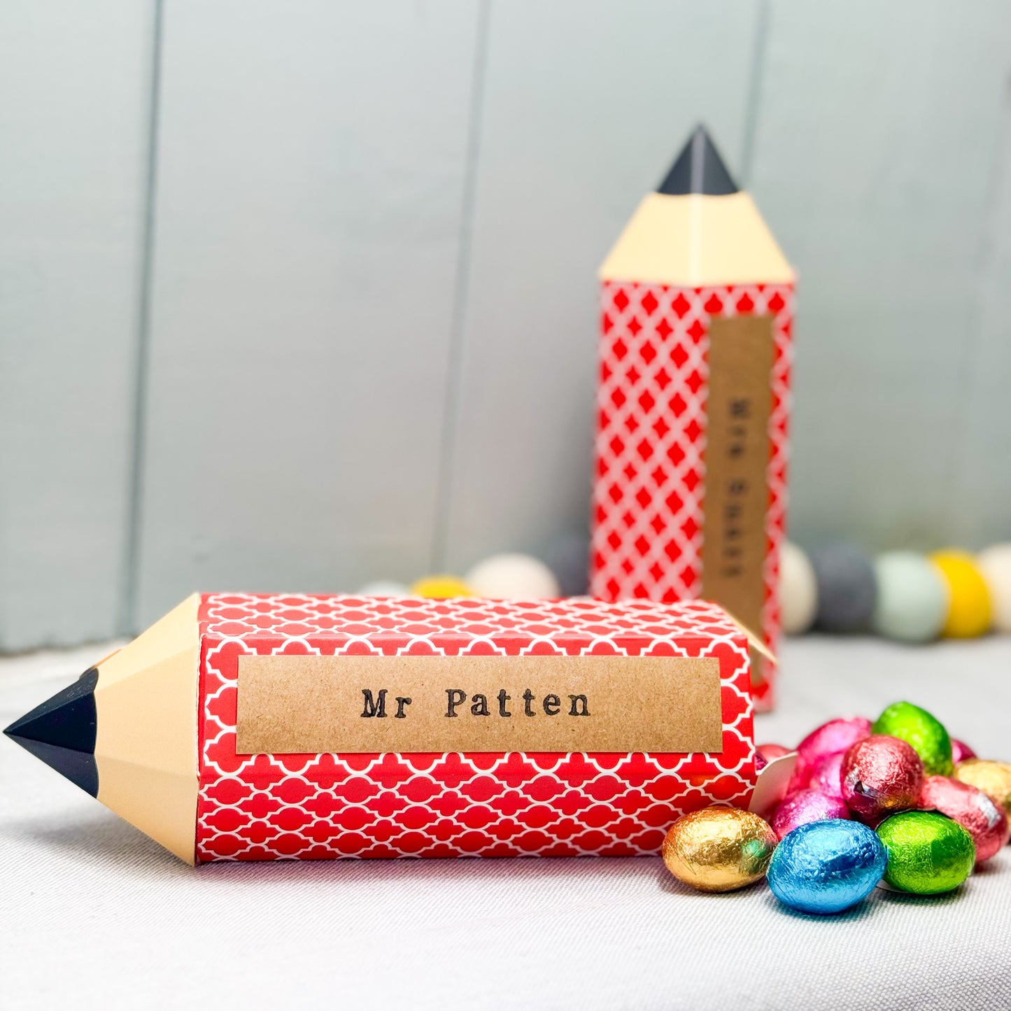 Personalised Chocolate Filled Pencils
