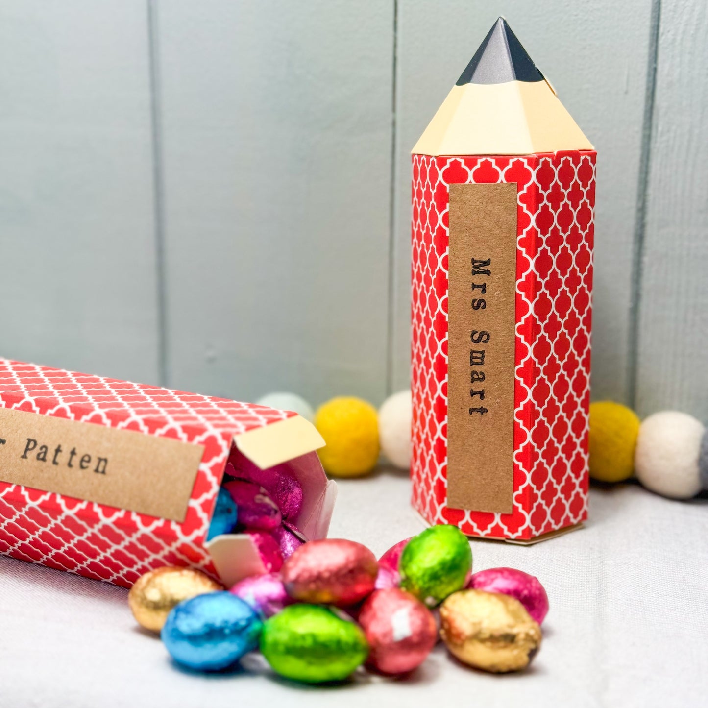 Personalised Chocolate Filled Pencils