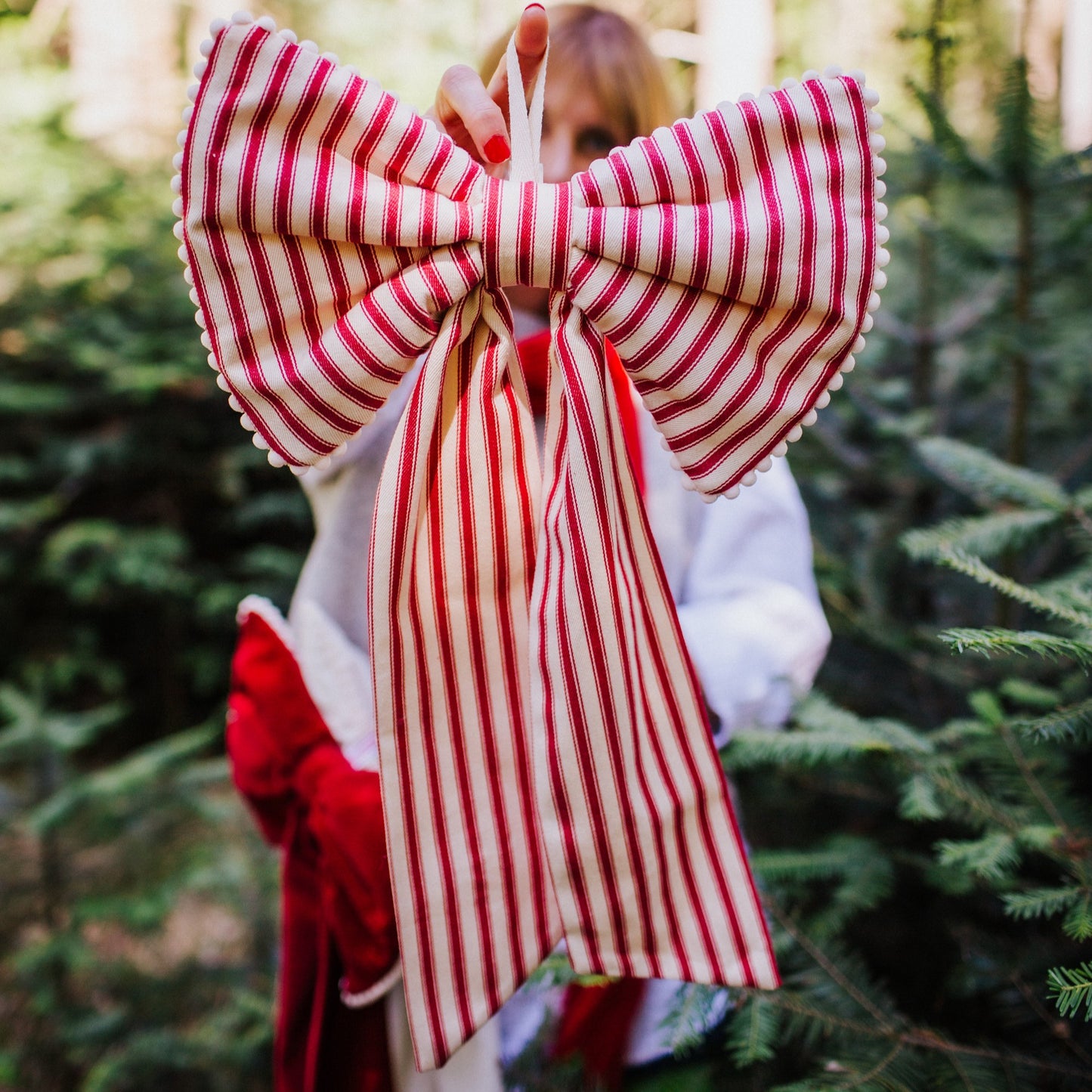 Large decorative bows for tree toppers or doors