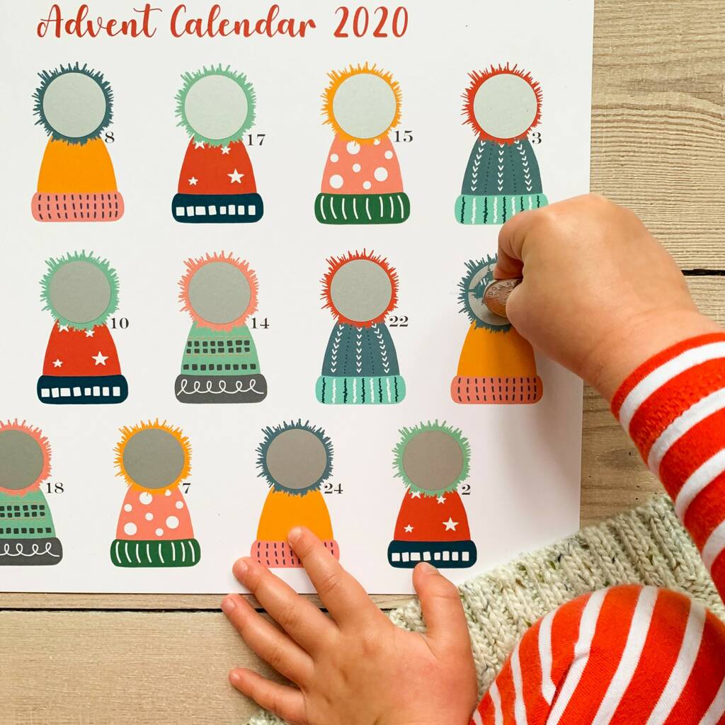 Scratch and reveal personalised activity advent calendar