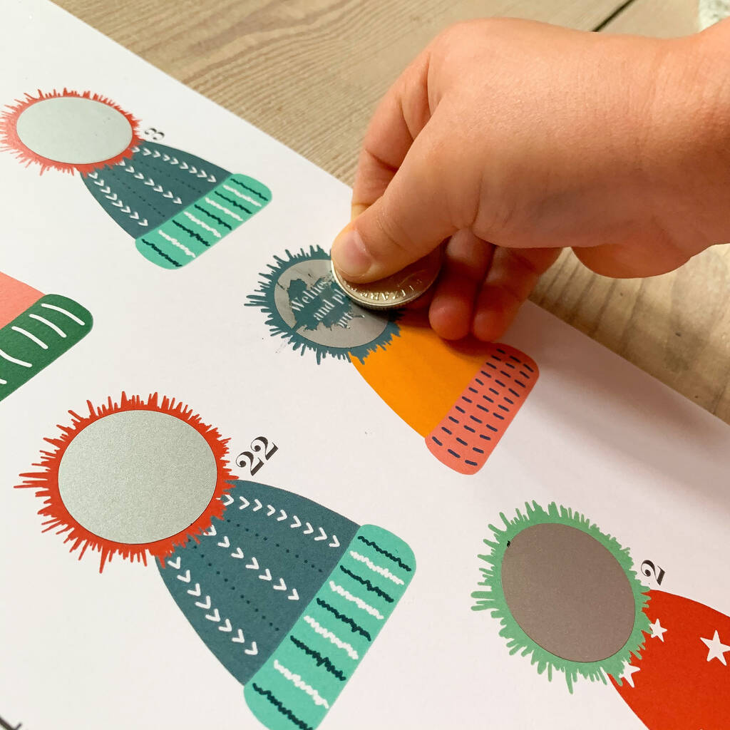 Scratch and reveal personalised activity advent calendar