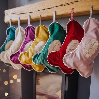 Personalised Dog Bone Christmas Stockings