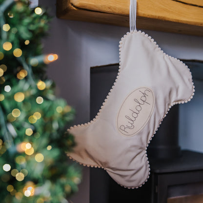 Personalised Dog Bone Christmas Stockings